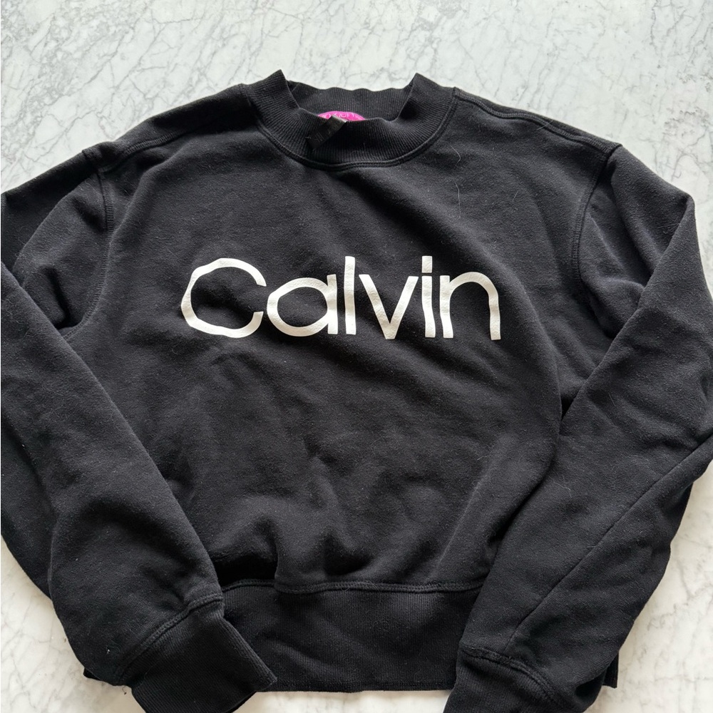 Calvin Klein Black and Pink Performance Sweatshirt